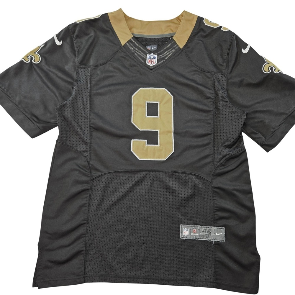 Nike Jersey Mens 44 Black New Orleans Saints Brees 9 On Field NFL Mesh